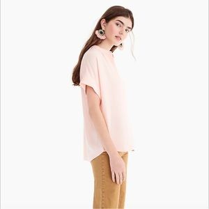 J. Crew Point Sur Drapey Popover Top in Blush Pink Size Small